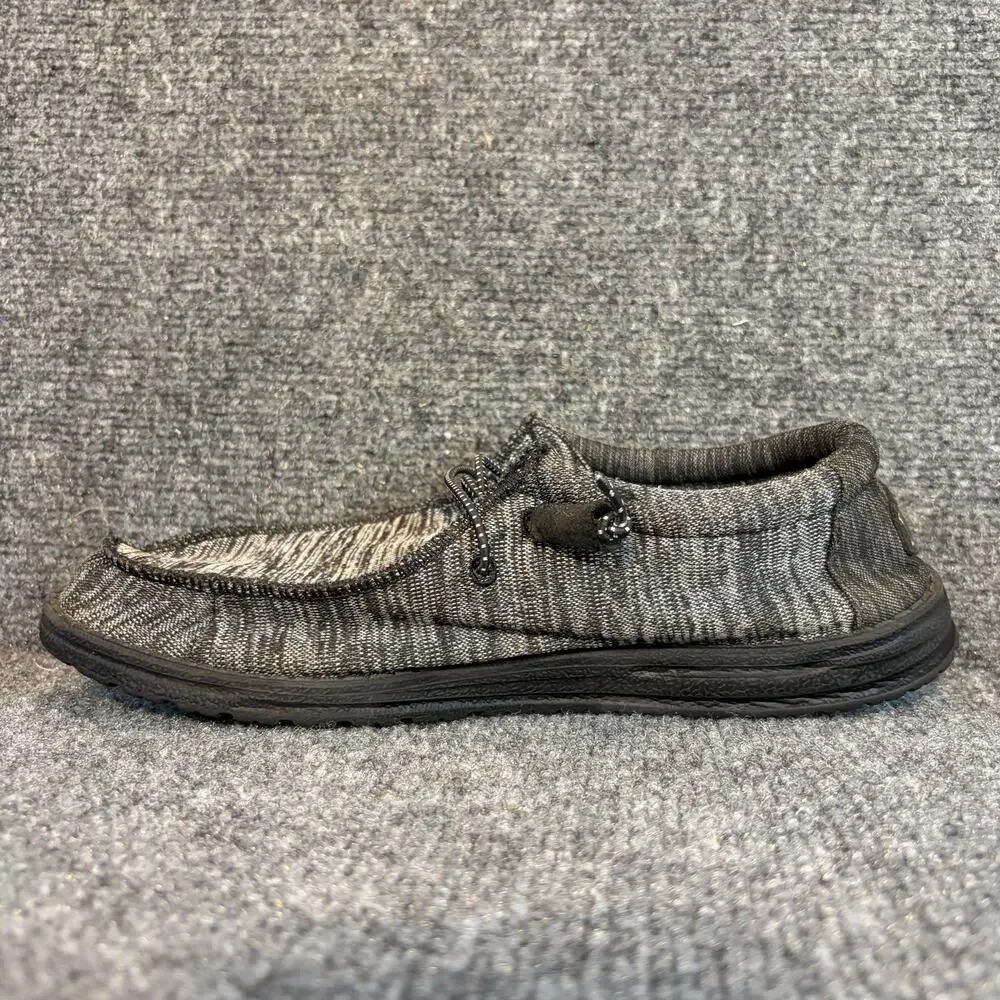 Hey Dude Gray Wally Sport Knit Casual Slip On Comfort Sneakers Shoes Mens 9